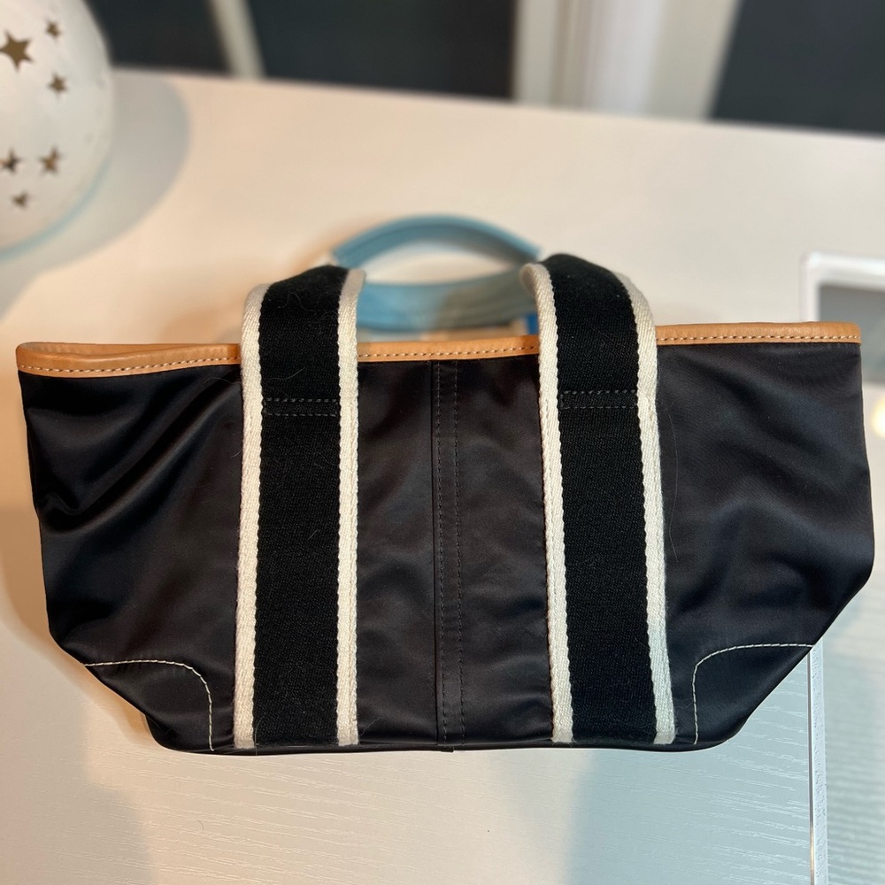 Coach Black Blue and Tan Tote with LadybugTag - Picture 5 of 10